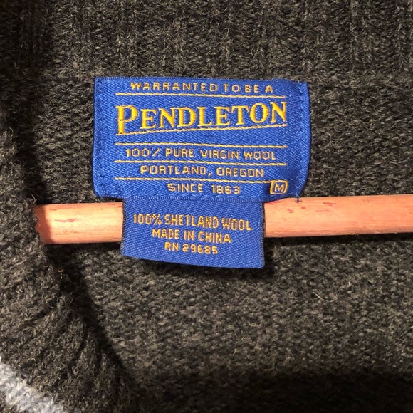 Men’s Pendleton 100% Shetland wool Medium (16) - Picture 3 of 5
